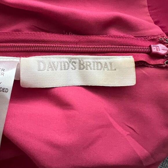 David's Bridal Junior Bridesmaid Flower Girl High Neck Sleeveless Dress Size 12 - Picture 10 of 11